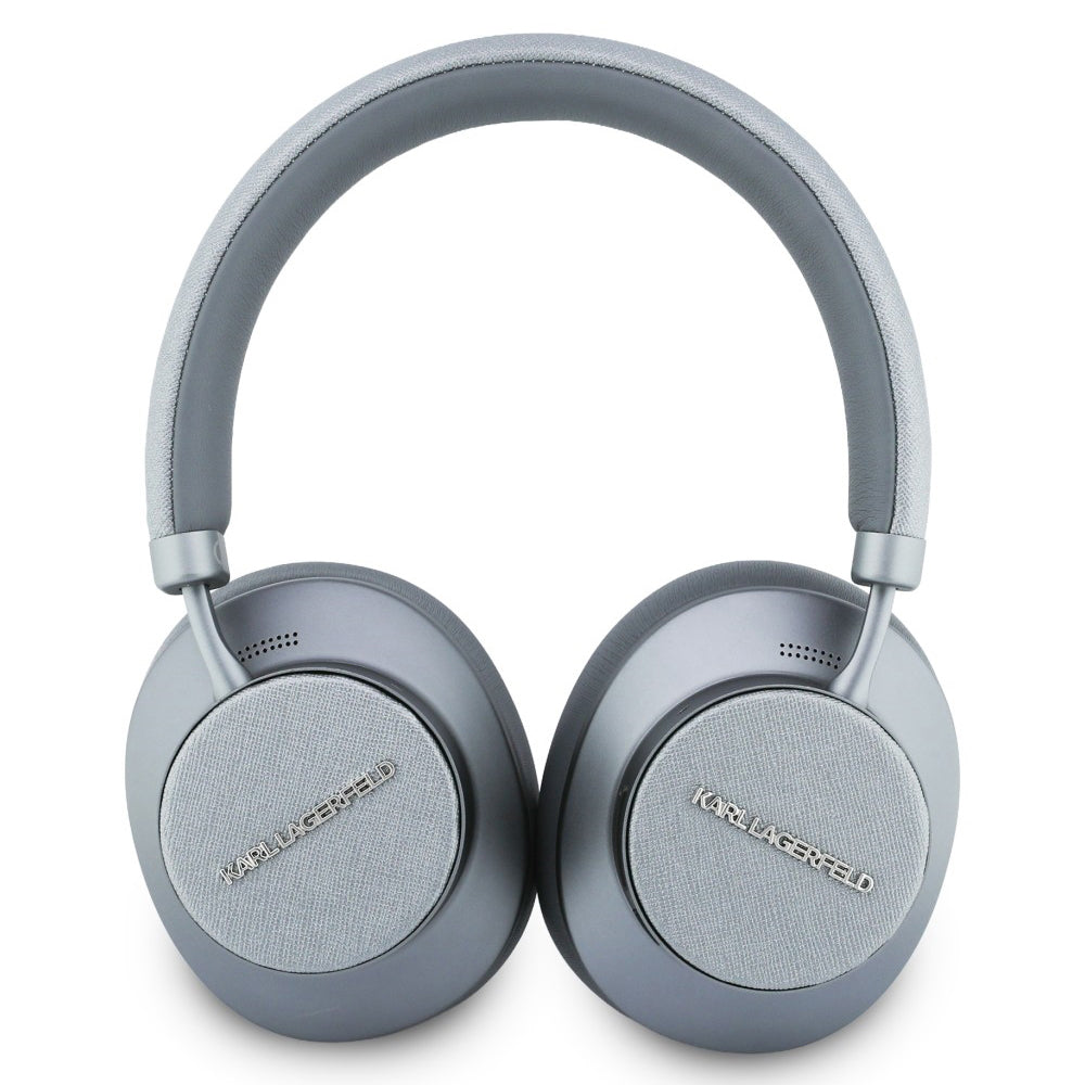Karl Lagerfeld Saffiano Elongated Bluetooth Handsfree, A2DP, ANC, Grey