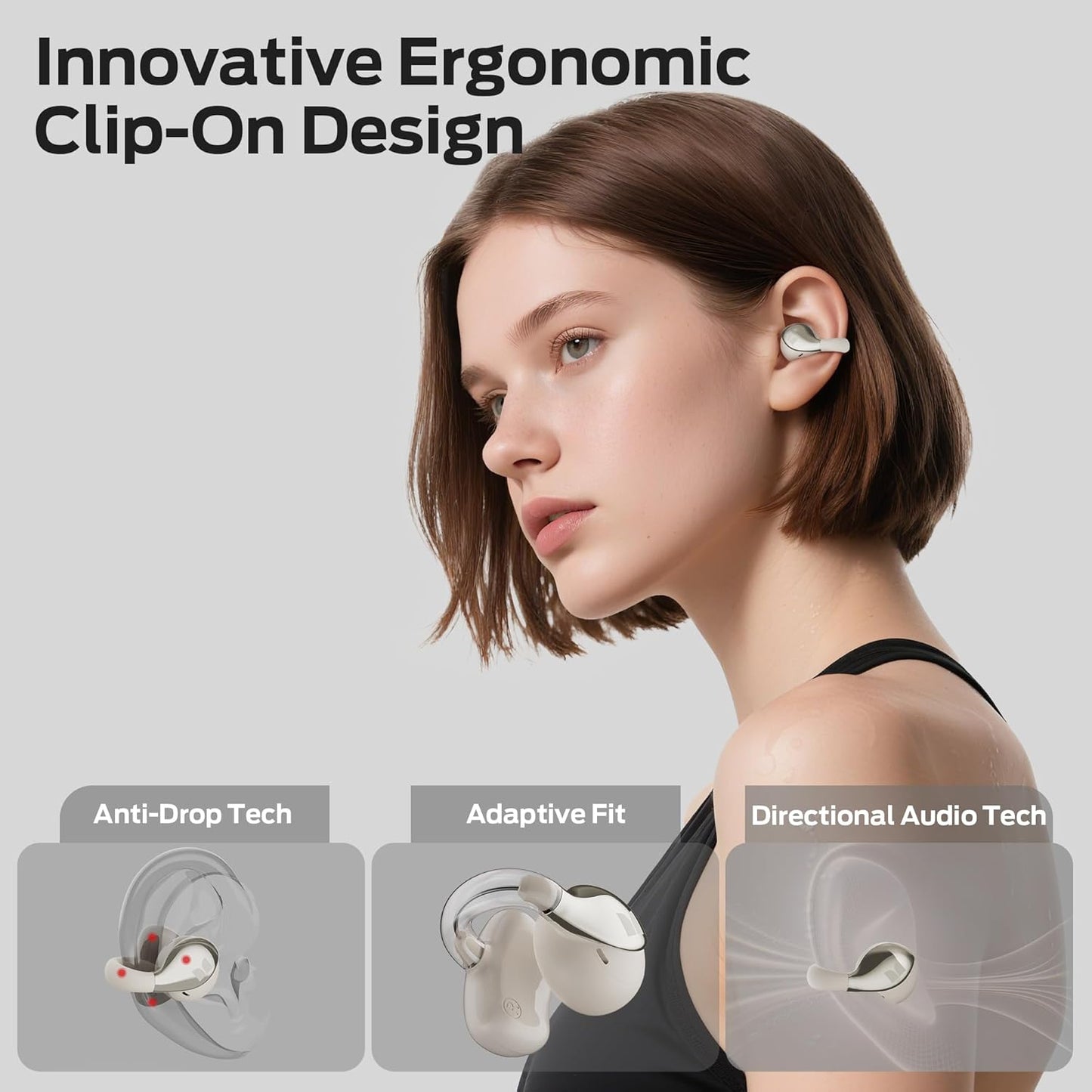 Handsfree Bluetooth Monster AC225, TWS, Light Cream