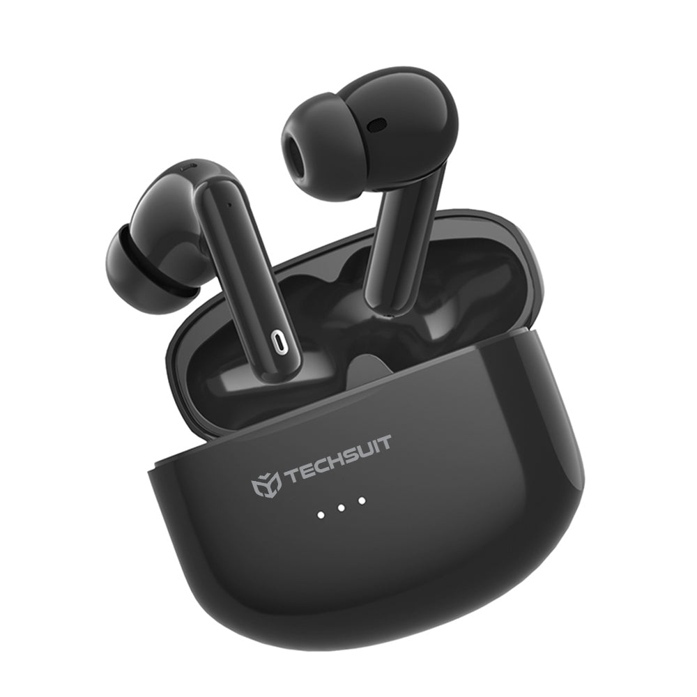 Handsfree Bluetooth Techsuit CW1 Audira Pro, TWS, ANC, Black