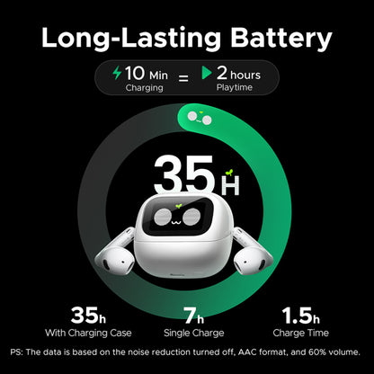 Handsfree Bluetooth UGREEN HiTune H6 Magic WS216 (75288), TWS, ANC, MultiPoint, Gray