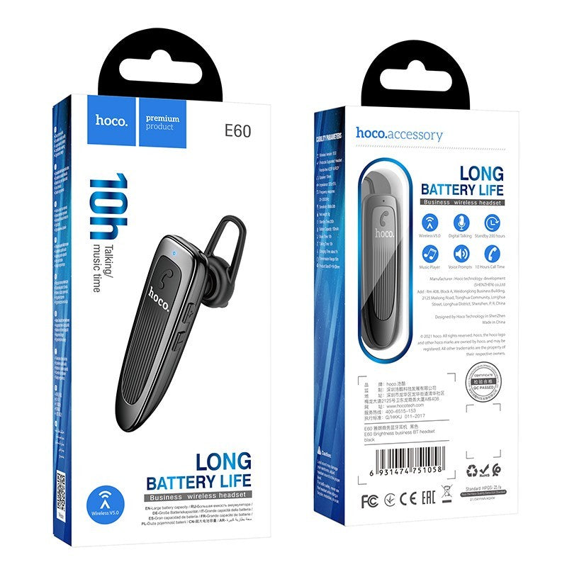Handsfree Bluetooth HOCO E60 Brightness, A2DP, Black