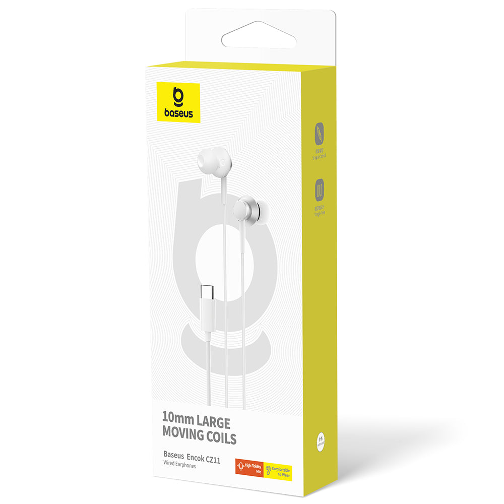 Handsfree USB-C Baseus Encok CZ11, White, Resealed A00164300213-Z1