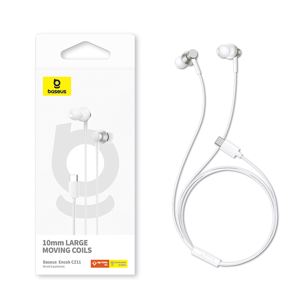 Handsfree USB-C Baseus Encok CZ11, White, Resealed A00164300213-Z1