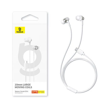 Handsfree USB-C Baseus Encok CZ11, White, Resealed A00164300213-Z1