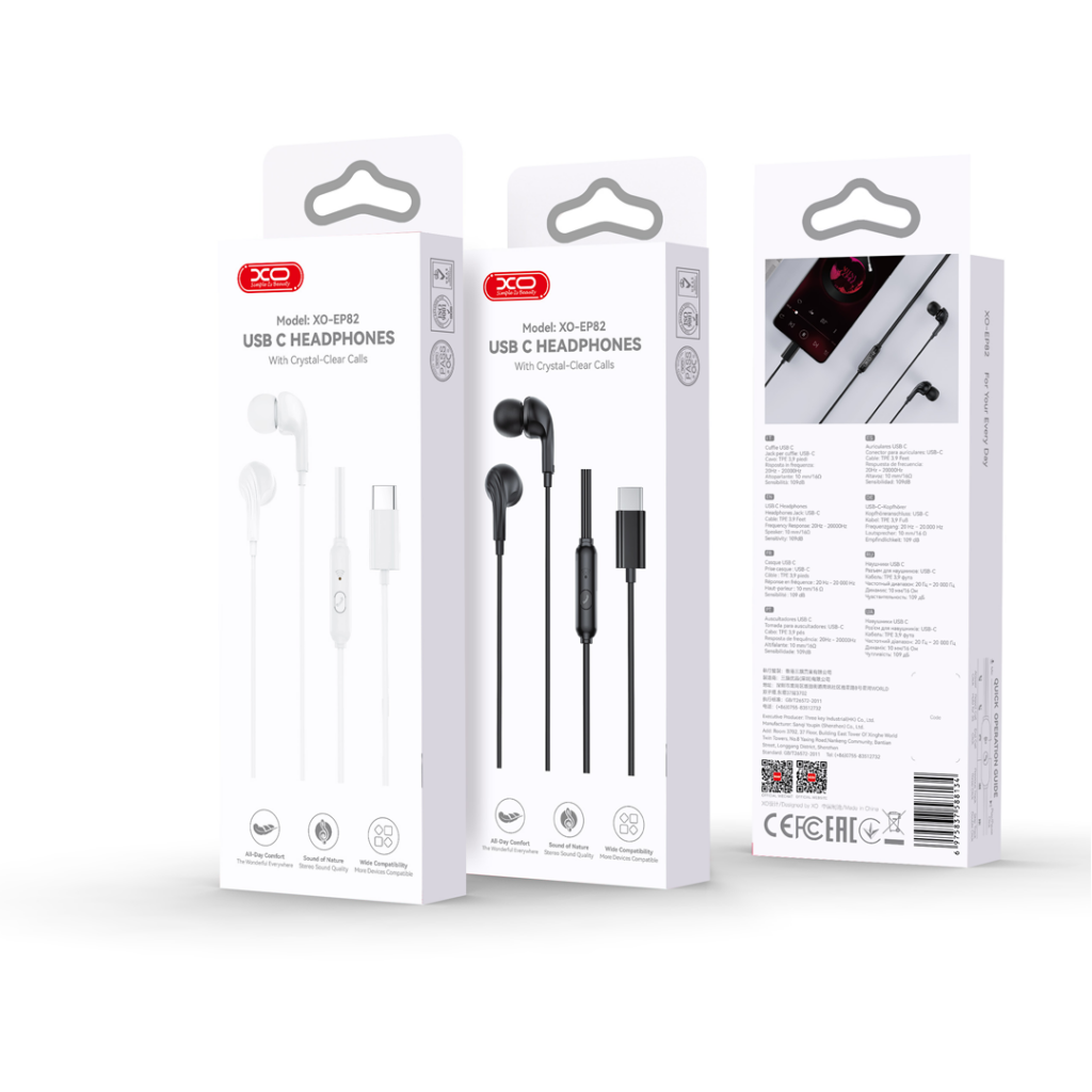 Handsfree USB-C XO Design EP82, White