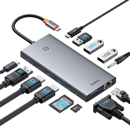 Baseus PortalJoy USB-C Hub, 13in1, Gray B00053002811-01