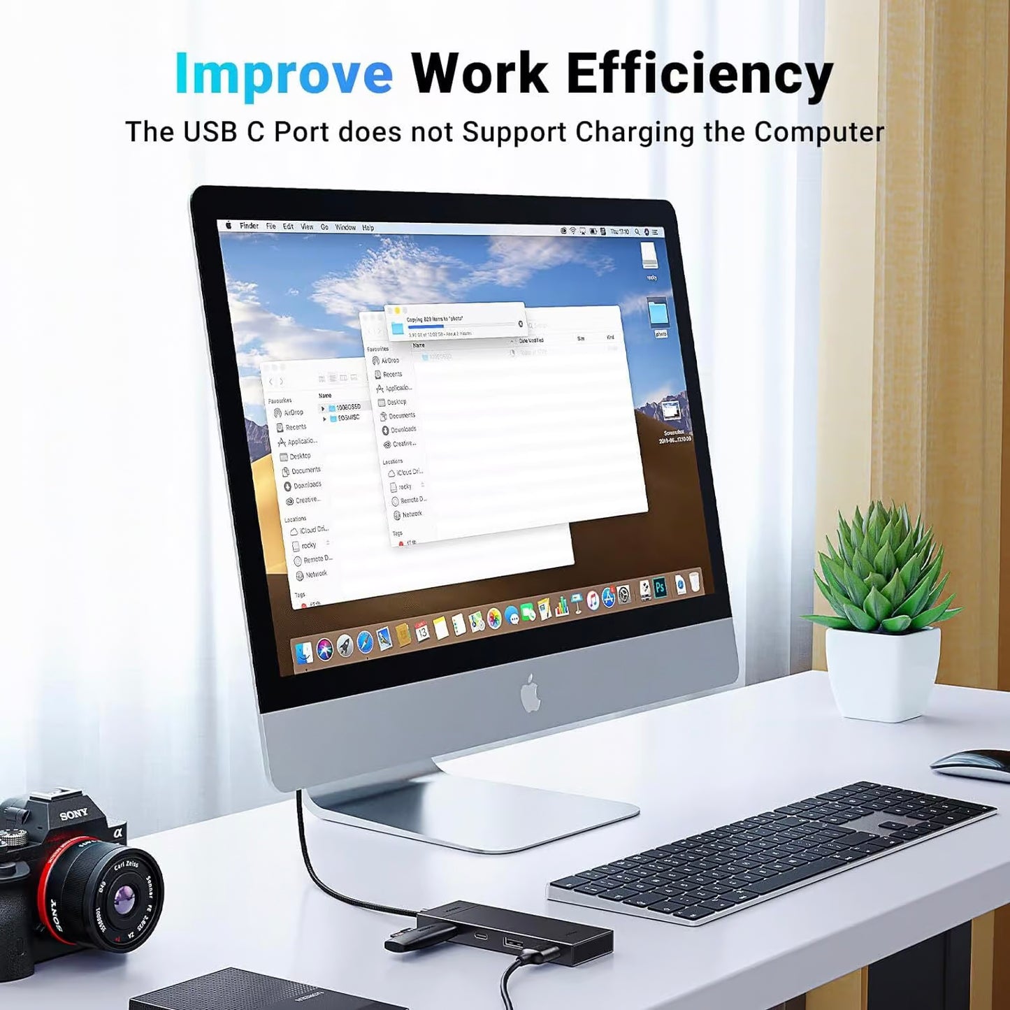UGREEN CM416 USB-C Hub, 2 x USB-A 3.1 - 2 x USB-C, 0.25m, Black