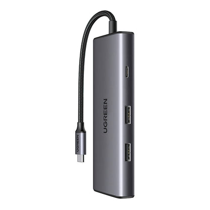 UGREEN CM498 USB-C Hub (15531), 2 x USB-A 3.2 - 2 x USB-C - 1 x HDMI - 1 x SD - 1 x microSD, Gray