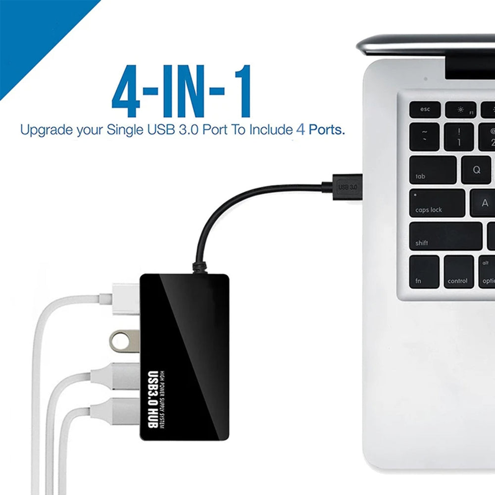 USB Hub Techsuit H15 QuantumNode, 4in1, Black