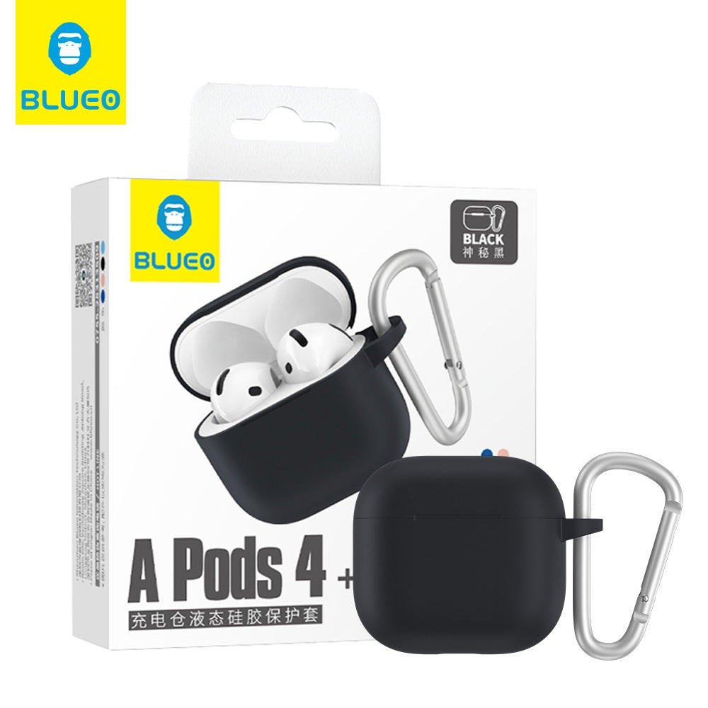 Blueo Liquid Case for Apple AirPods 4, Black