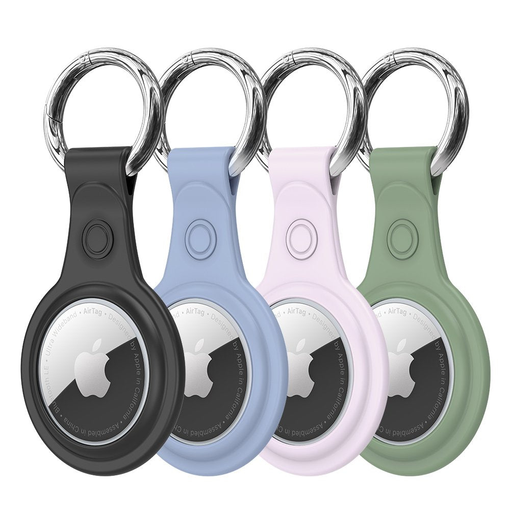 DUX DUCIS Secure Case for Apple AirTag, Set of 4 pieces, Black / Blue / Pink / Green