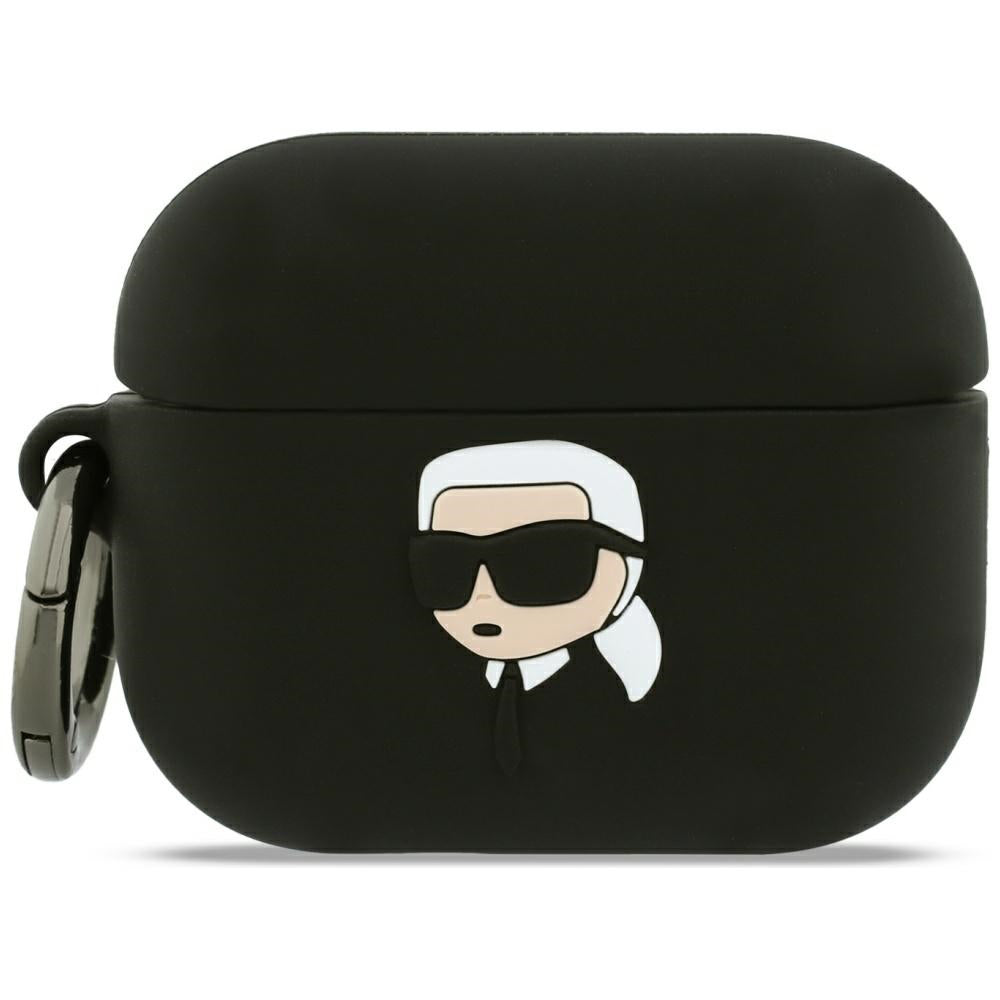 Karl Lagerfeld 3D Karl's Head Case for Apple Airpods Pro 3, Black