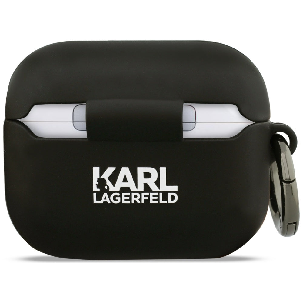Karl Lagerfeld Silicone Choupette's Head 3D Case for Apple AirPods Pro 3, Black