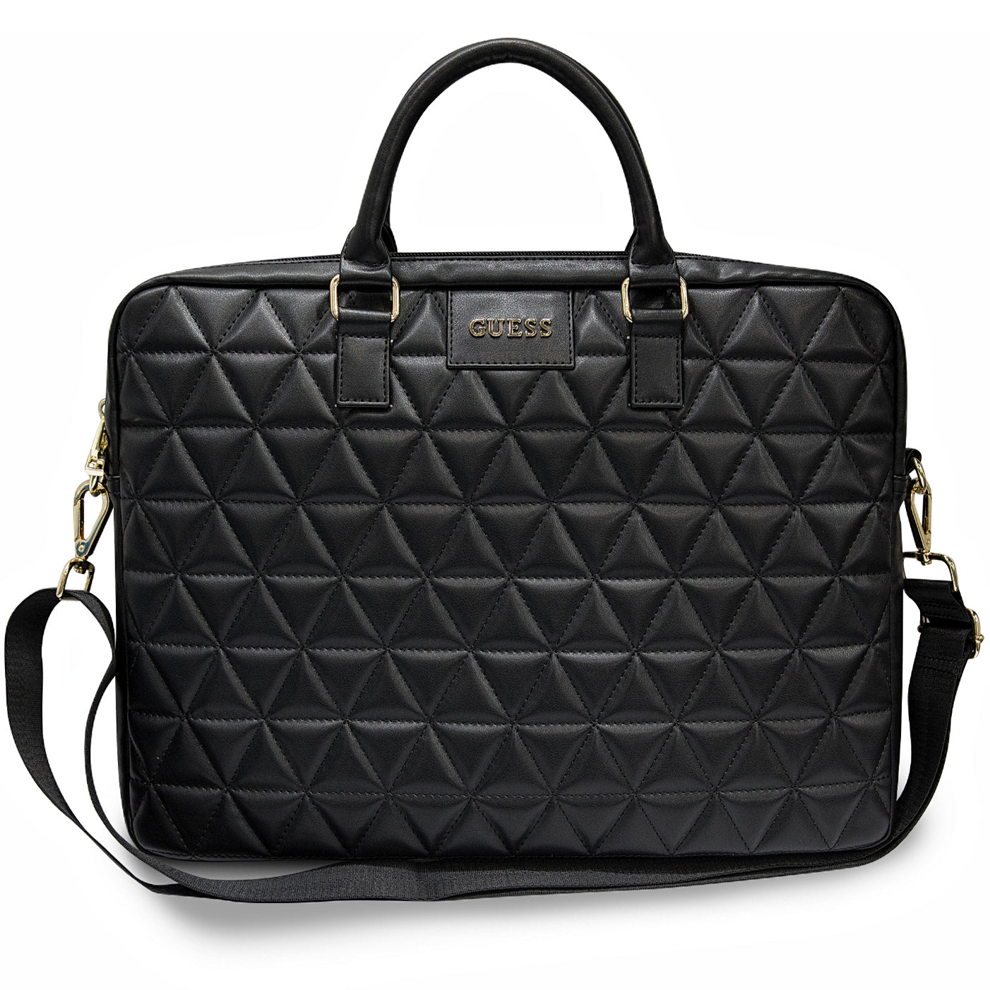 Guess Quilted Bag for 15-inch Laptop, Black