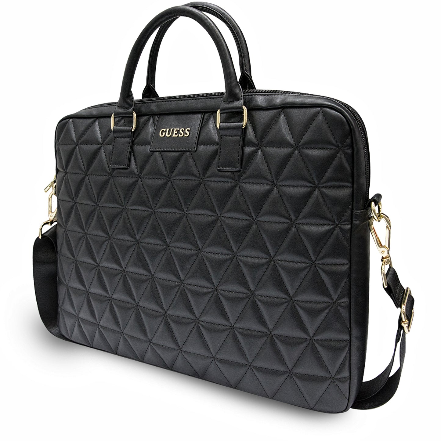 Guess Quilted Bag for 15-inch Laptop, Black