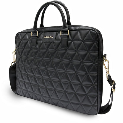 Guess Quilted Bag for 15-inch Laptop, Black