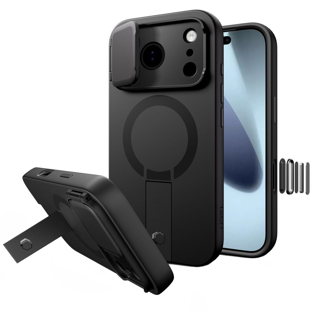 MagSafe Case for Apple iPhone 17 Pro Max, Tech-Protect, Kevlar Aura, Black