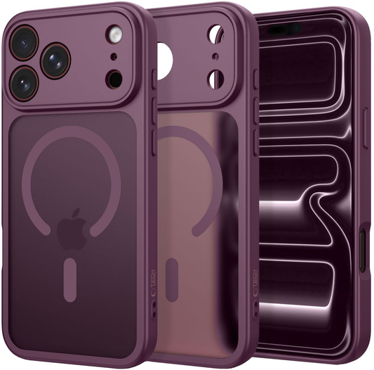 MagSafe Case for Apple iPhone 18 Pro / 17 Pro, Tech-Protect, BasicMag, Matte Burgundy