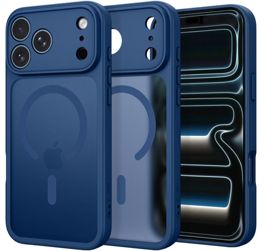 MagSafe Case for Apple iPhone 18 Pro / 17 Pro, Tech-Protect, BasicMag, Matte Navy Blue
