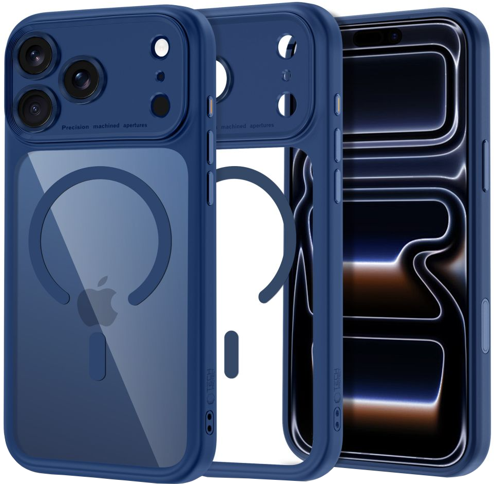 MagSafe Case for Apple iPhone 18 Pro Max / 17 Pro Max, Tech-Protect, MagPeak CC, Navy Blue