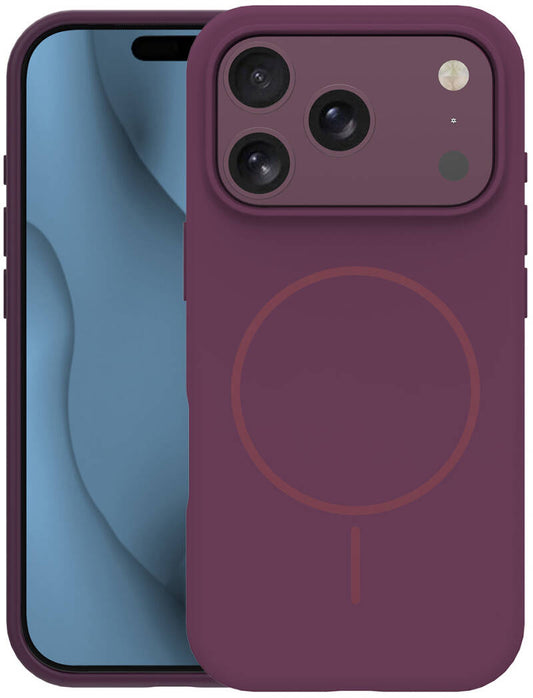 MagSafe Case for Apple iPhone 18 Pro / 17 Pro, OEM, Silicone Thin, Burgundy
