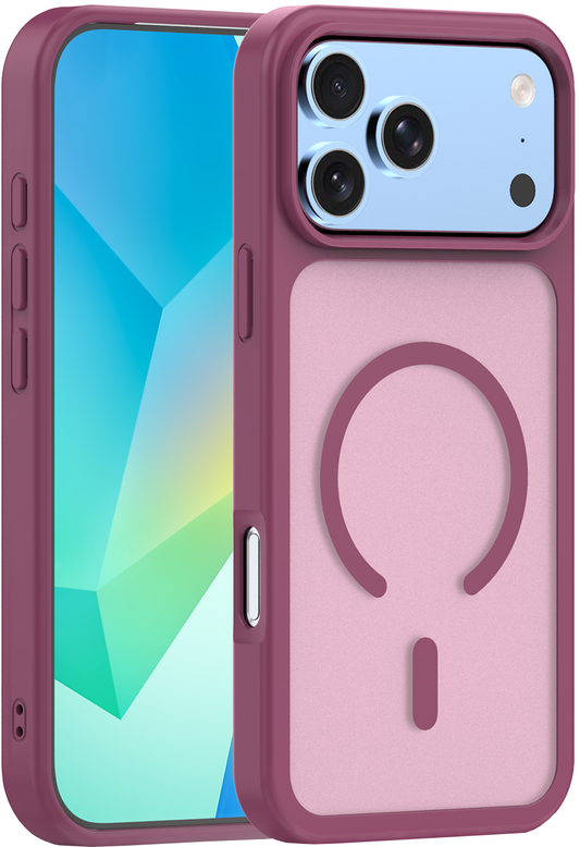 MagSafe Case for Apple iPhone 18 Pro Max / 17 Pro Max, OEM, Mag Matt Big Hole, Burgundy