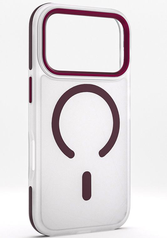MagSafe Case for Apple iPhone 18 Pro Max / 17 Pro Max, Etteri, Icy Mag, Burgundy