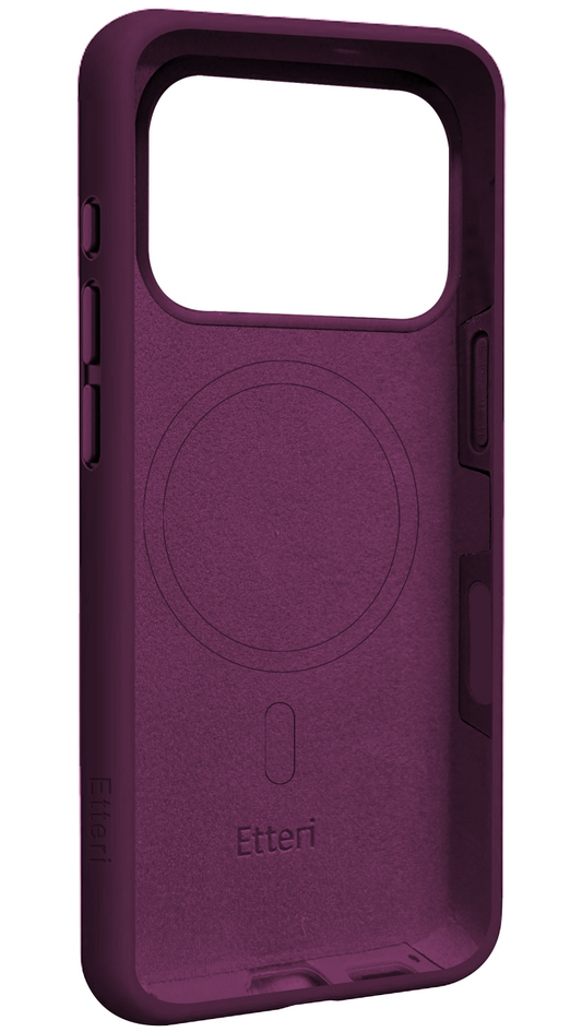 MagSafe Case for Apple iPhone 18 Pro Max / 17 Pro Max, Etteri, Silicone Mag, Burgundy