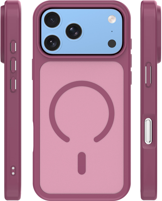 MagSafe Case for Apple iPhone 18 Pro Max / 17 Pro Max, OEM, Mag Matt Big Hole, Burgundy