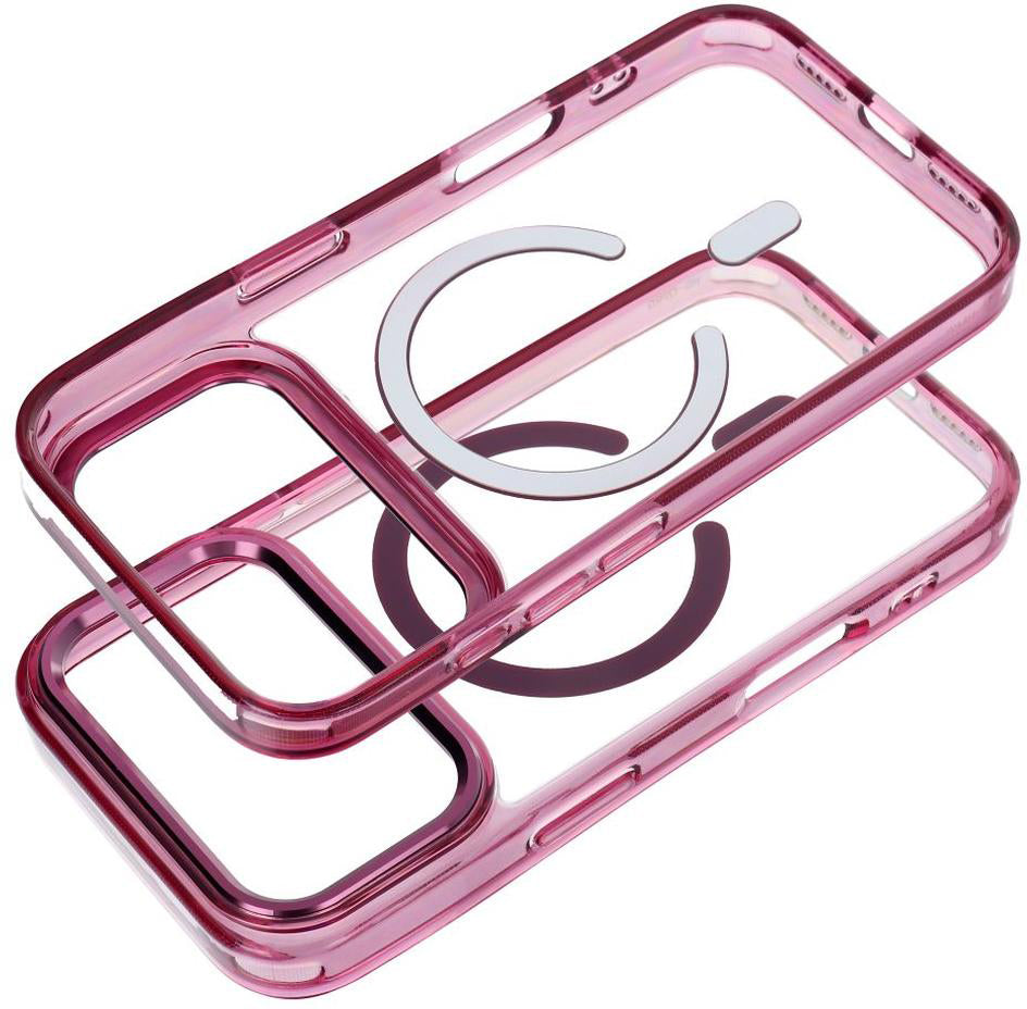 MagSafe Case for Apple iPhone 18 Pro / 17 Pro, OEM, Frame Clear Hybrid, Burgundy