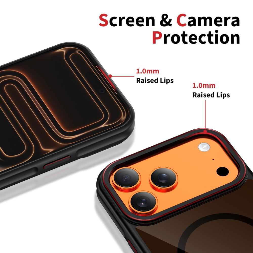MagSafe Case for Apple iPhone 17 Pro, Tech-Protect, Maghybrid, Black