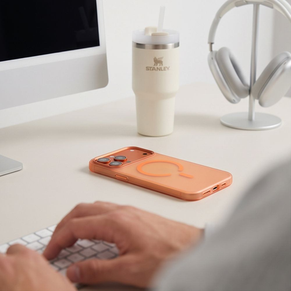 MagSafe Case for Apple iPhone 18 Pro Max / 17 Pro Max, Tech-Protect, MagZero, Matte Orange