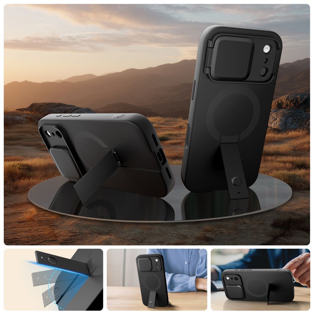 MagSafe Case for Apple iPhone 17 Pro Max, Tech-Protect, Kevlar Aura, Black