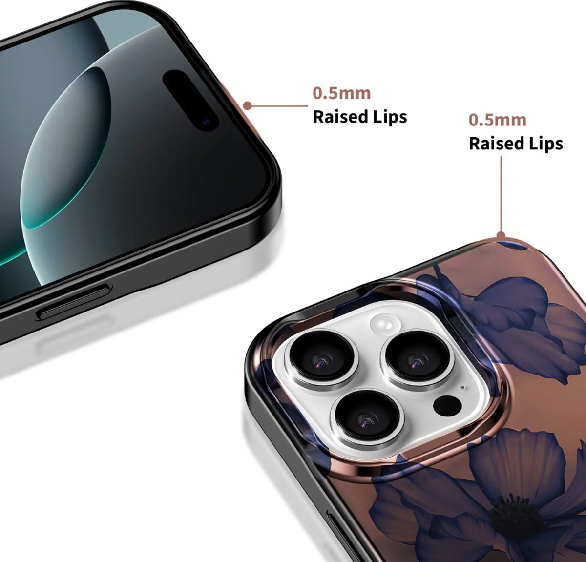 MagSafe Case for Apple iPhone 16 Pro Max, Tech-Protect, Lamano Velvet Night, Black