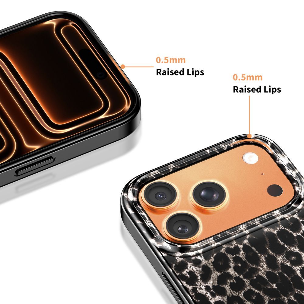 MagSafe Case for Apple iPhone 17 Pro, Tech-Protect, Lamano Leopard, Black