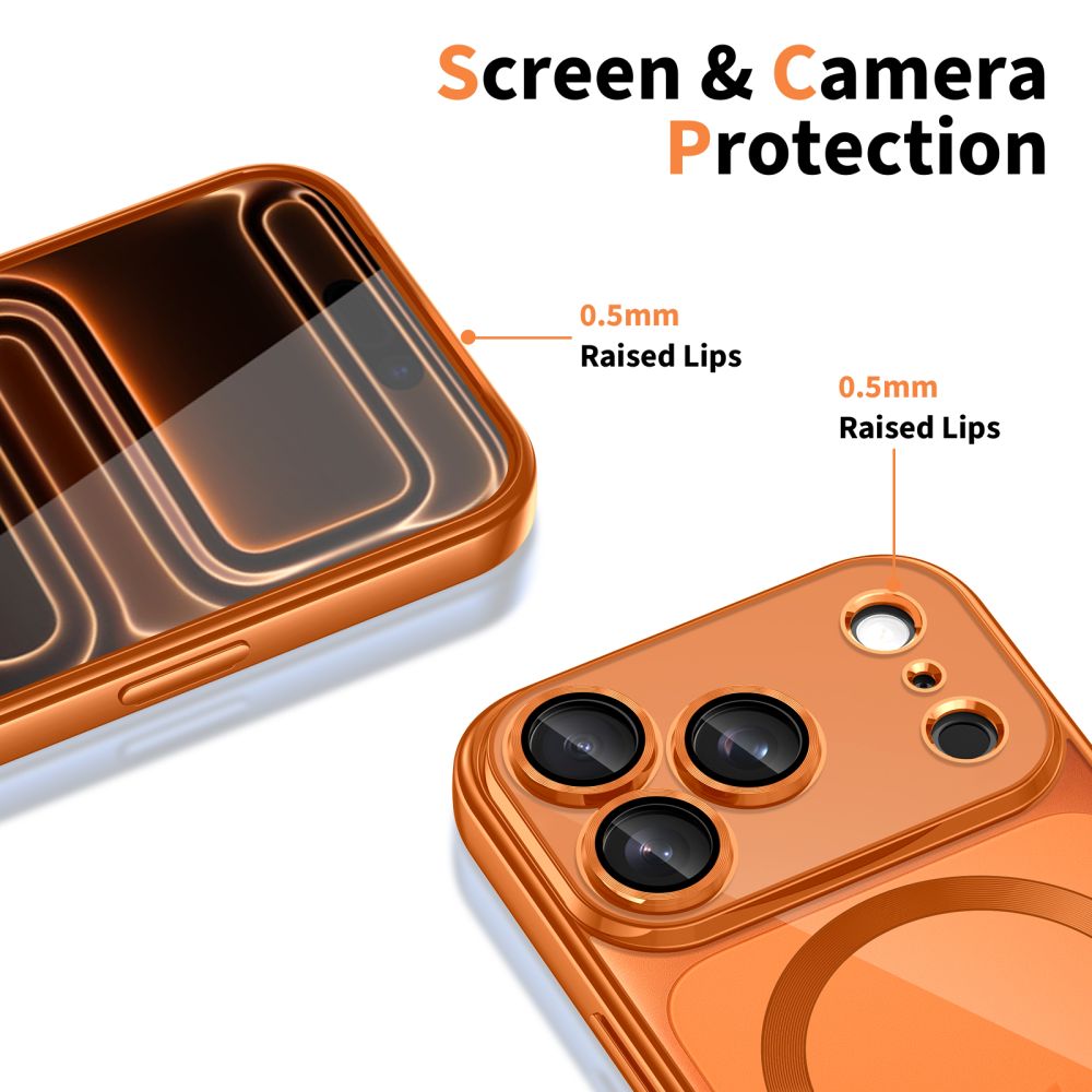 MagSafe Case for Apple iPhone 17 Pro Max, Tech-Protect, Magflex, Orange