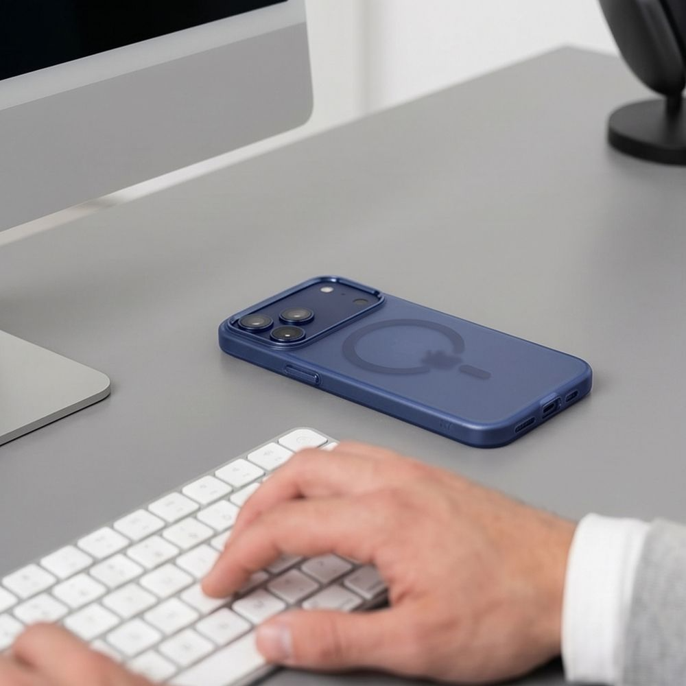 MagSafe Case for Apple iPhone 18 Pro / 17 Pro, Tech-Protect, MagZero, Matte Navy