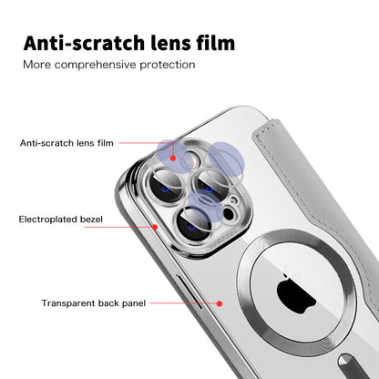 MagSafe Case for Apple iPhone 13 Pro Max, Techsuit, SmartMag Book, Gray