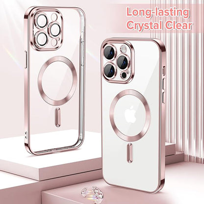 MagSafe Case for Apple iPhone 13 Pro, Techsuit, Luxury Crystal, Pink