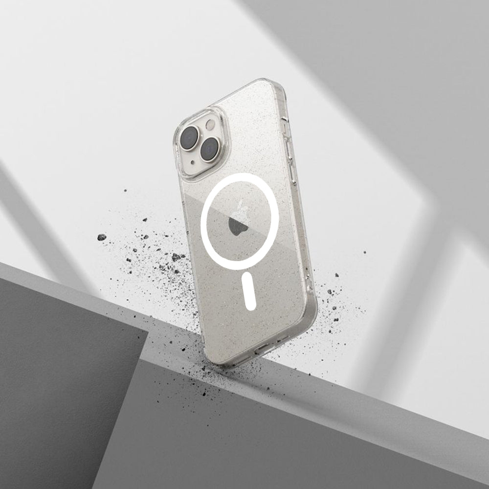 MagSafe Case for Apple iPhone 13 Pro, Techsuit, SparkleSkin, Transparent