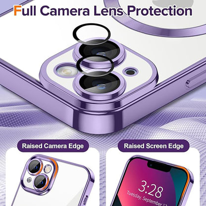 MagSafe Case for Apple iPhone 13, Techsuit, Luxury Crystal, Light Purple