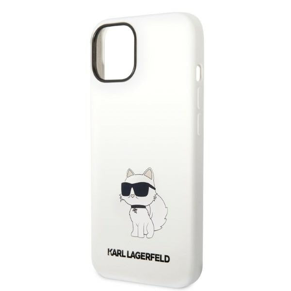 MagSafe Case for Apple iPhone 14 Plus, Karl Lagerfeld, Choupette Silicone, White