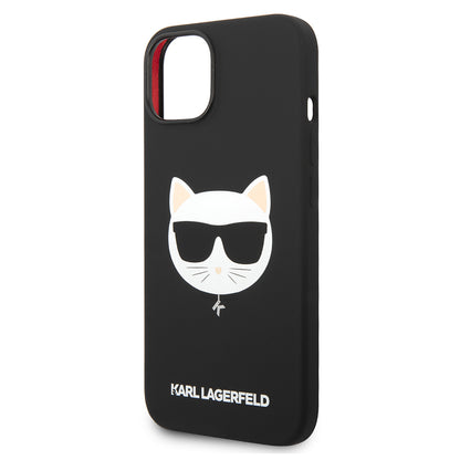 MagSafe Case for Apple iPhone 14 Plus, Karl Lagerfeld, Silicone Choupette's Head, Black