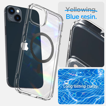 MagSafe Case for Apple iPhone 14 Plus, Spigen, Ultra Hybrid Carbon, Transparent