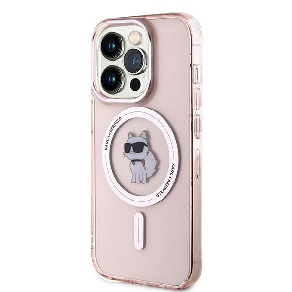 MagSafe Case for Apple iPhone 14 Pro Max, Karl Lagerfeld, IML Choupette, Pink