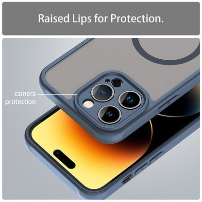 MagSafe Case for Apple iPhone 14 Pro Max, Techsuit, HaloFrost II, Navy Blue