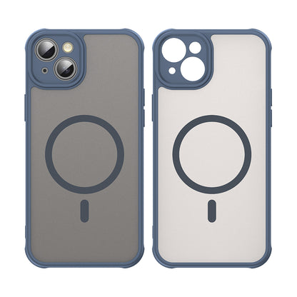 MagSafe Case for Apple iPhone 14, Techsuit, HaloFrost II, Navy Blue