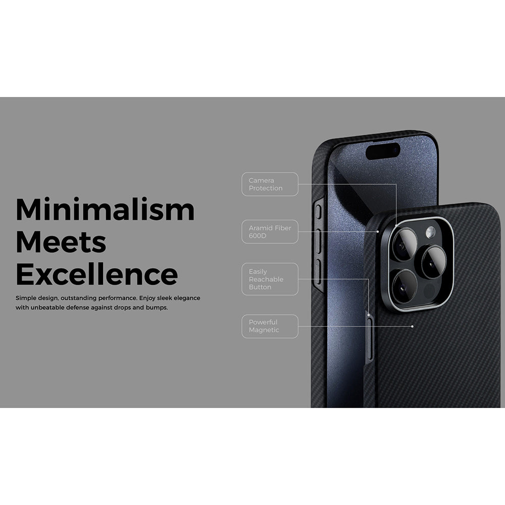 MagSafe Case for Apple iPhone 15, Edizard, Air, Black