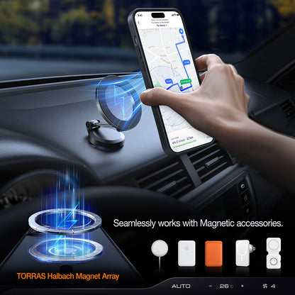 MagSafe Case for Apple iPhone 15 Plus, Torras, Pstand, Black