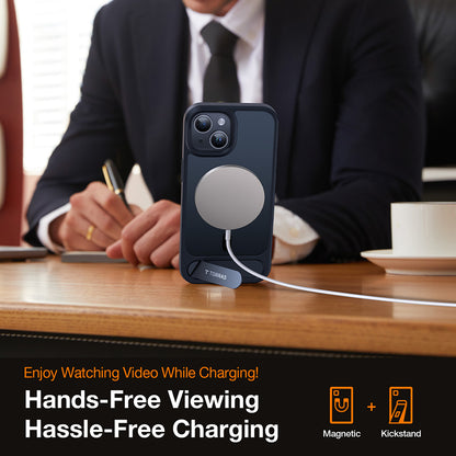 MagSafe Case for Apple iPhone 15 Plus, Torras, Pstand, Black
